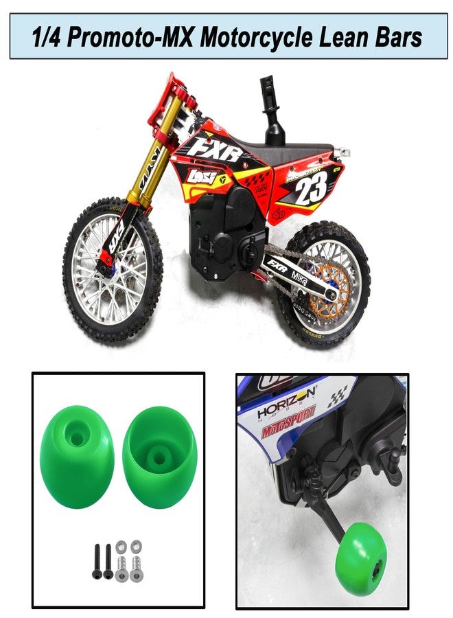 قطع غيار العجلات الجانبية المُحسّنة من XSYGO لدراجة LOSI 1/4 Promoto-MX النارية الجاهزة للتشغيل LOS06000 LOS06002 (أخضر) - Image 3